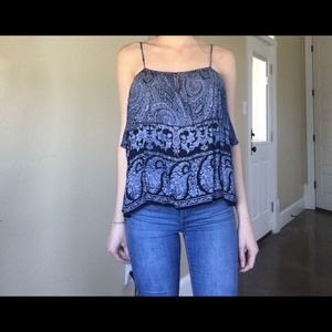Paisley and floral patterned tank/tube top